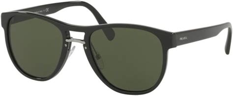 Prada PR09US 1AB1I0 Black PR09US Pilot Sunglasses Size 